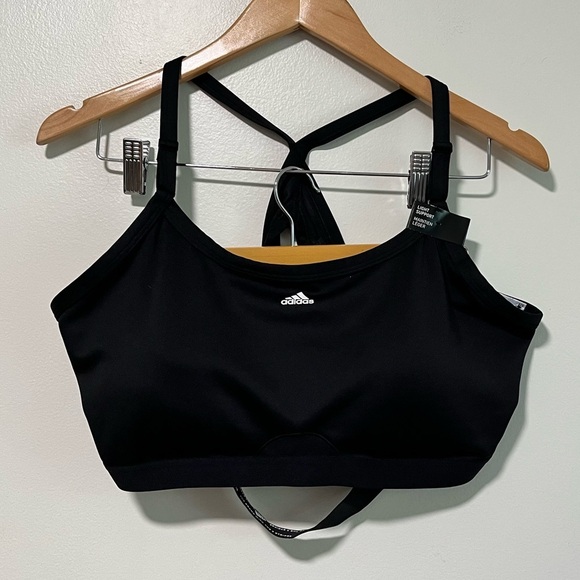 Adidas Black Light Support Crossback Sports Bra - Size - 17.5” band -BNWT - Picture 3 of 6